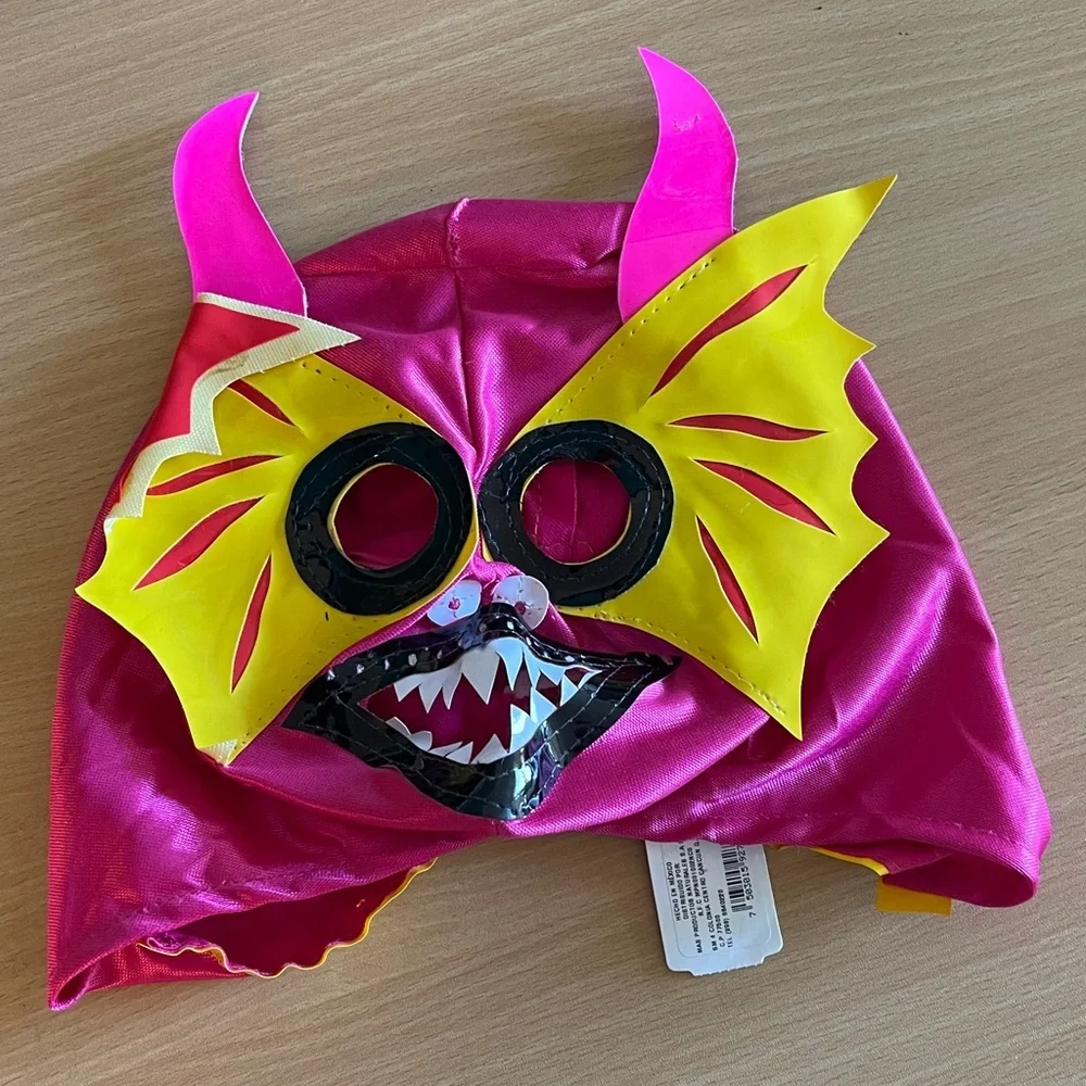NWT Wresting pink and Yellow  Mask
